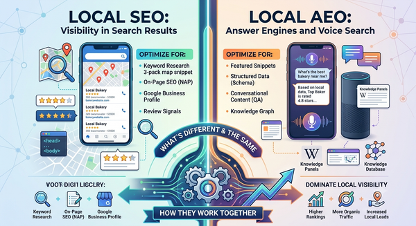 Local SEO vs. Local AEO: What's Different, What's the Same, and How They Work Together
