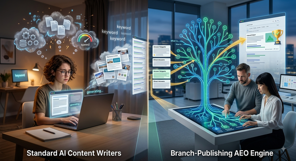Best AI Content Writer Tools vs a Branch-Publishing AEO Engine: What Actually Gets You Found